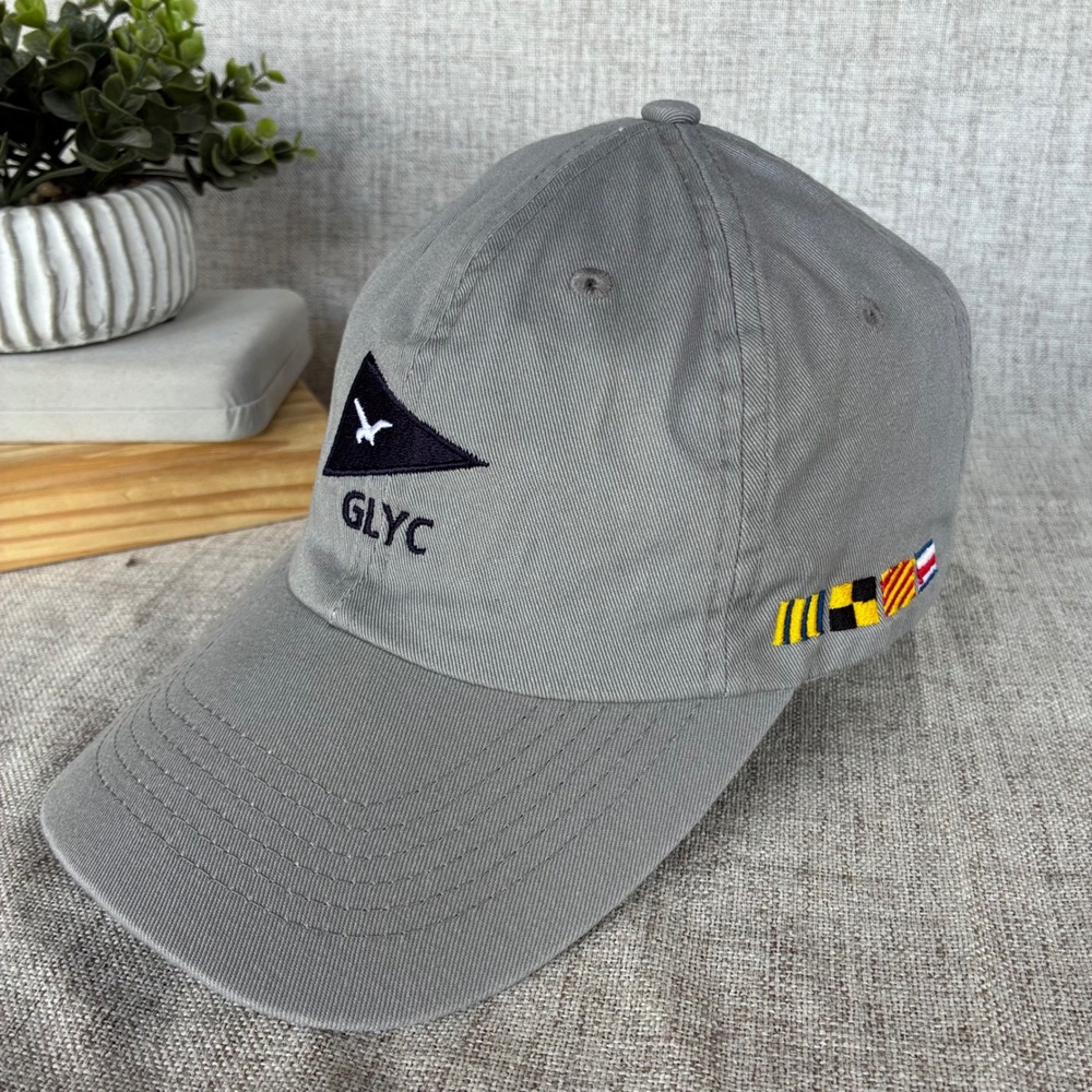 Imperial Golf Hat Gull Lake Yacht Club GLYC Grey Nautical Flags Cap Strapback - Picture 4 of 12